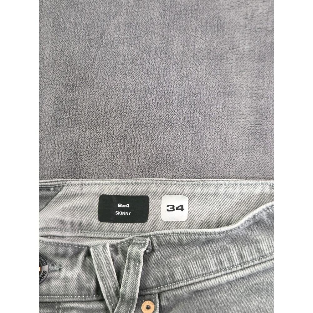 Volcom 2X4 Skinny Denim Jeans Mens Size 34 Gray Stretch Skate Street Wear C38-19 - Picture 7 of 11